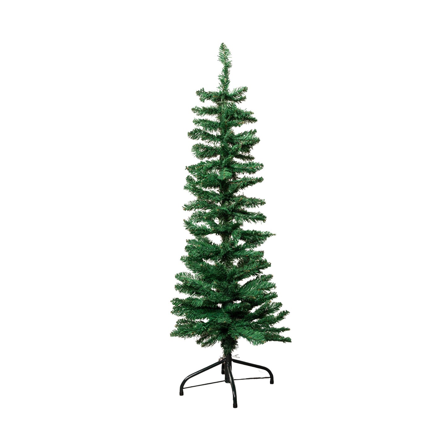 4ft (1.2m) Green Artificial Pencil Christmas Tree With Green Metal Stand and 168 Tips