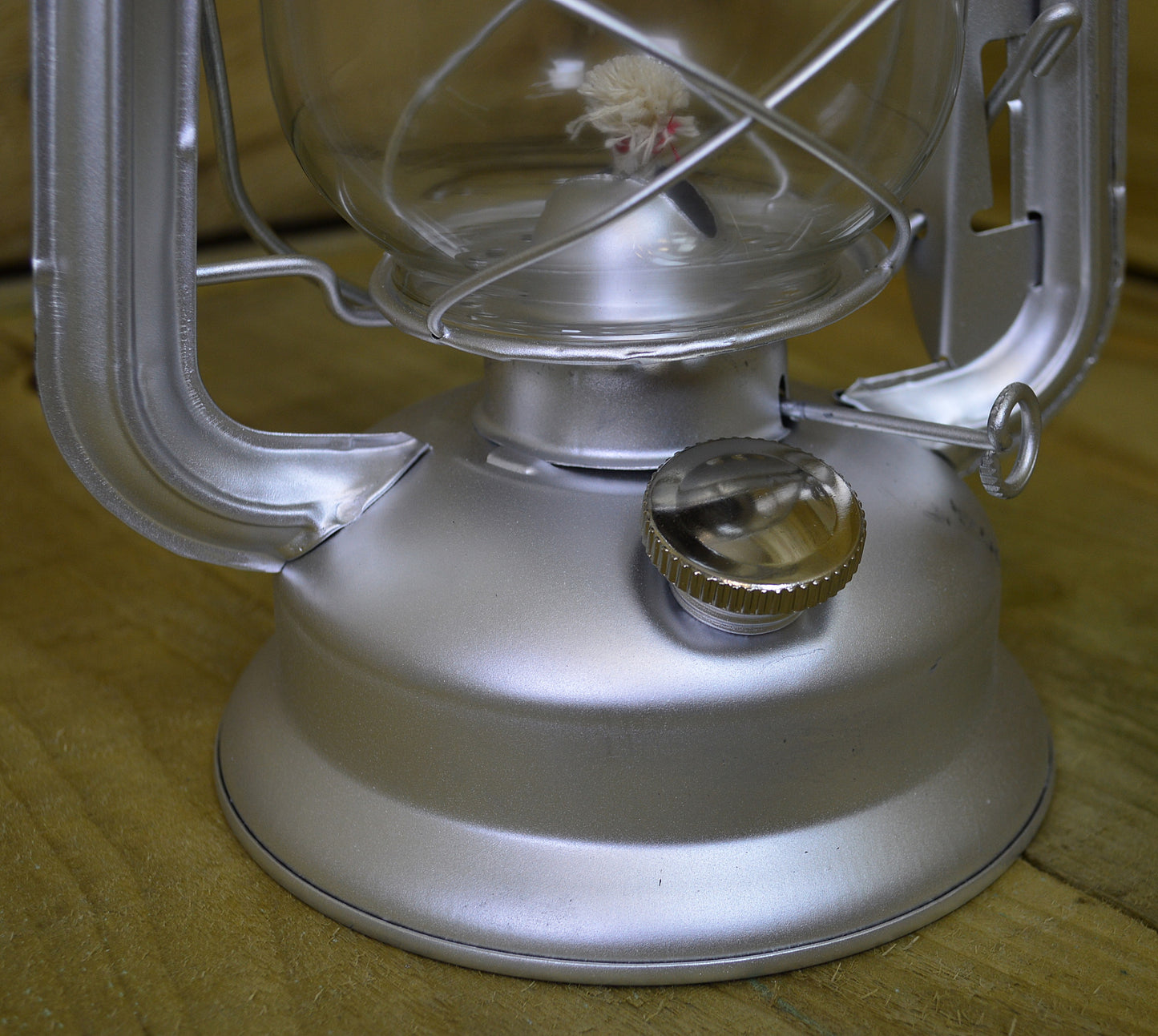 12" Paraffin Hurricane Camping Lantern Light - Silver