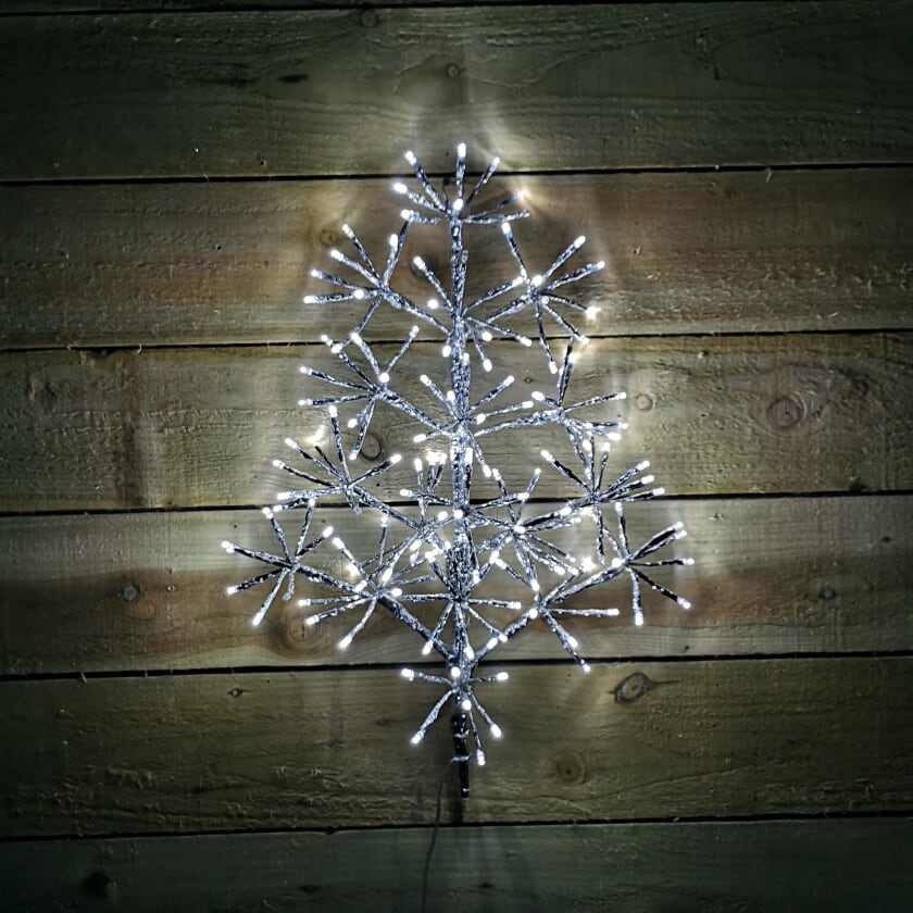 Premier 60cm White LED Twinkling Christmas Starburst Tree