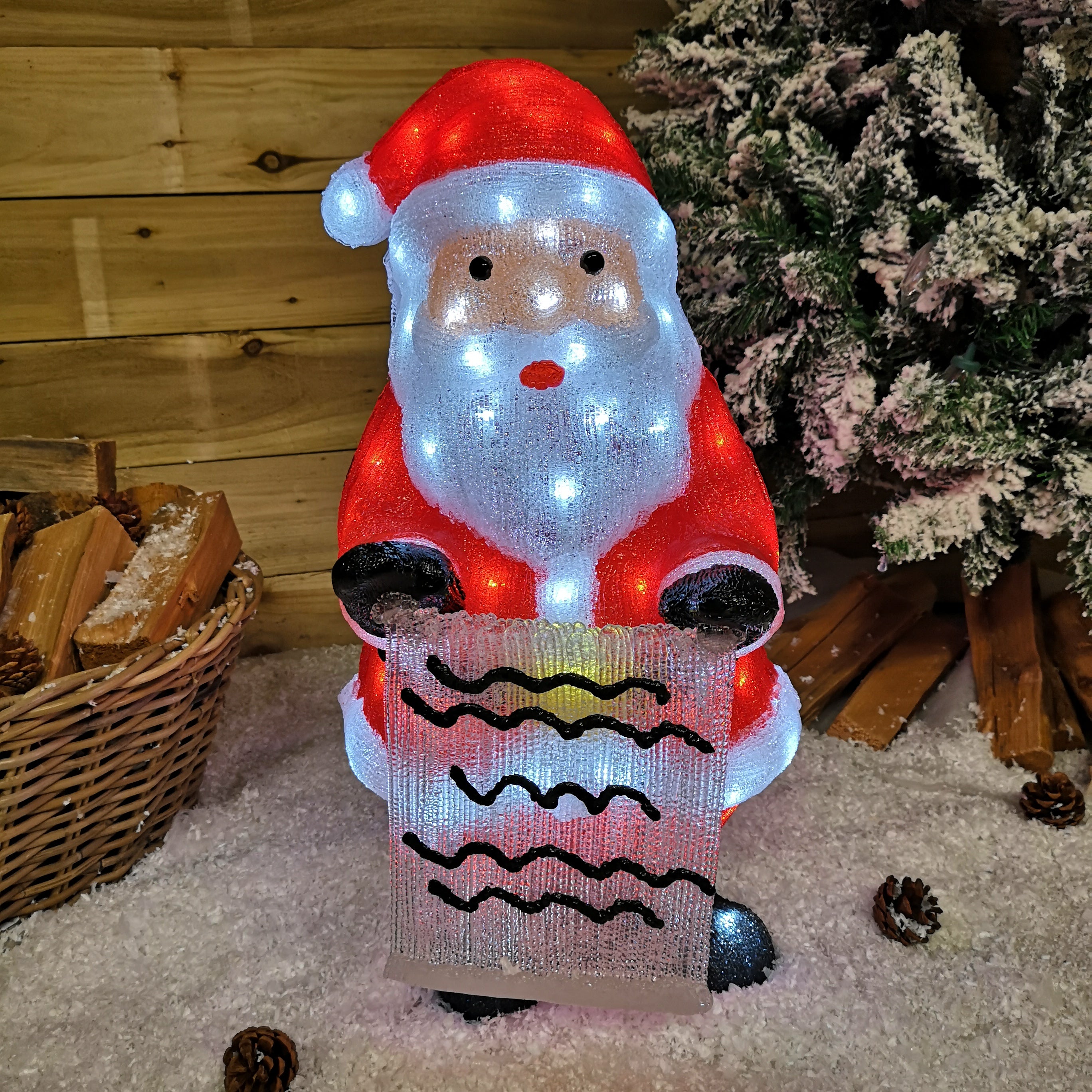 60cm LED Indoor Outdoor Acrylic Santa Christmas Decoration