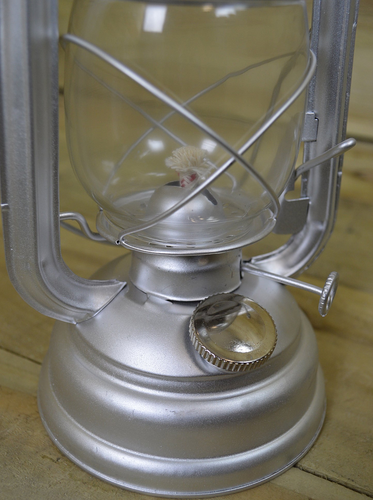 10" Paraffin Hurricane Camping Lantern Light - Silver