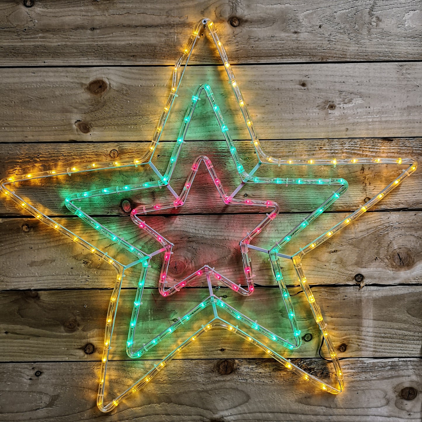 80cm Multicoloured LED Star Ropelight Christmas Decoration 