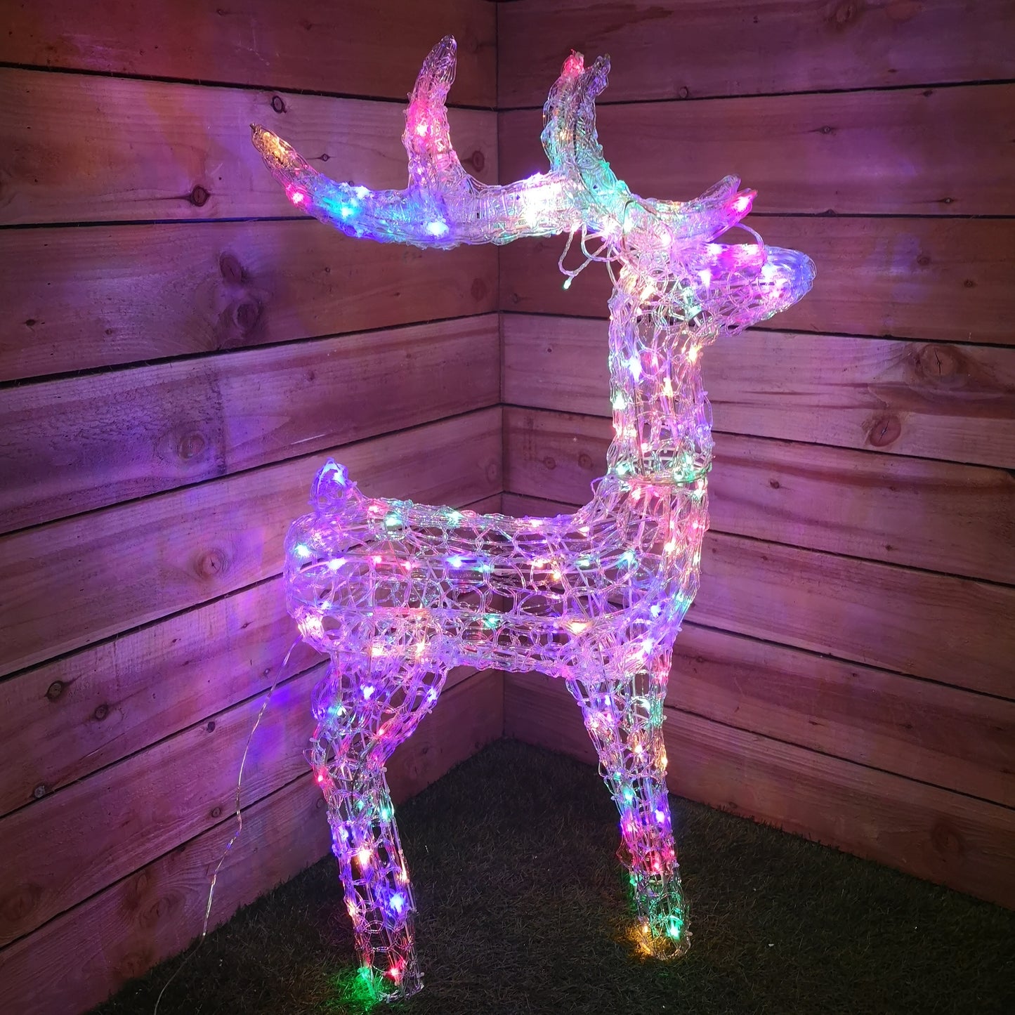 Premier  1.15M Lit Soft Acrylic Christmas Reindeer with 160 Multi LED