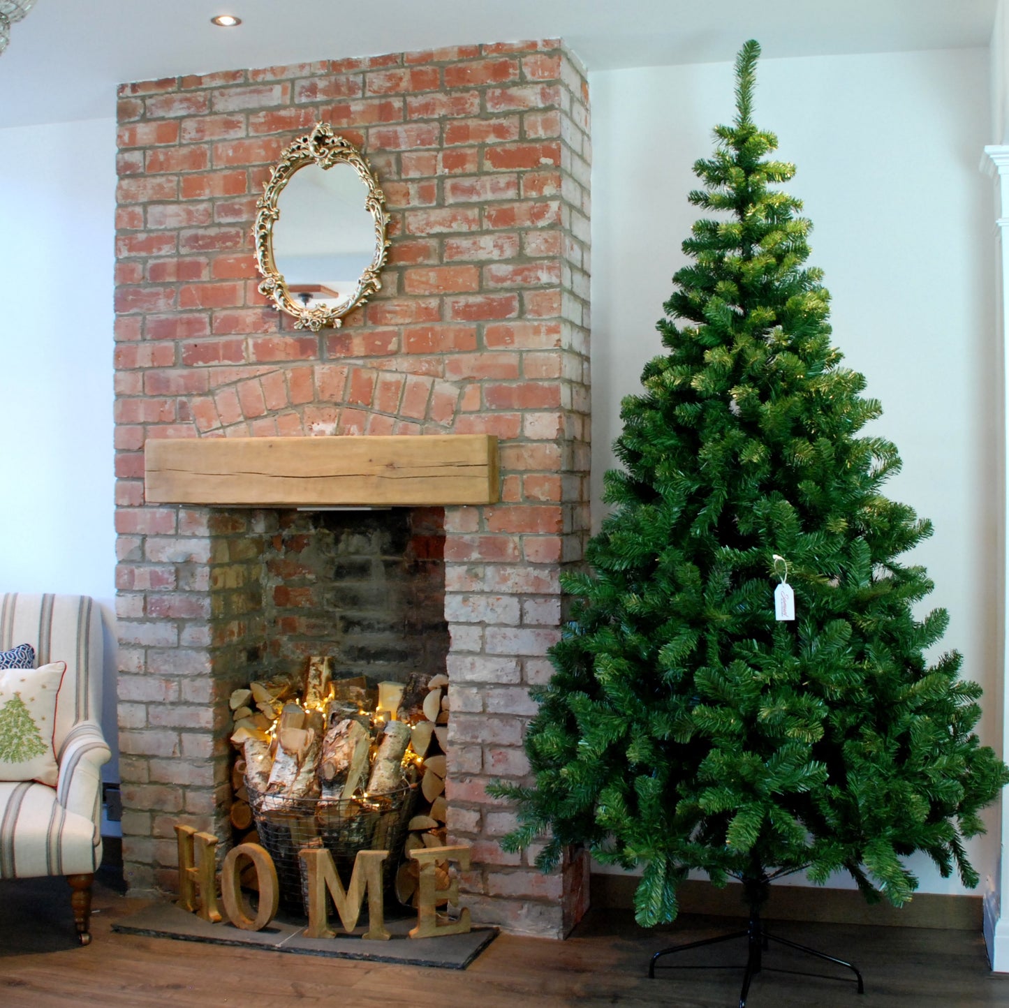 4ft, 5ft, 6ft, 7ft or 8ft Samuel Alexander Christmas Tree in Plain Green