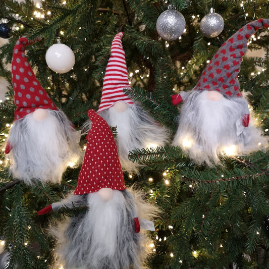 34cm Festive Gonk Cuddly Santa Indoor Christmas Decoration - Choice of Hat Design