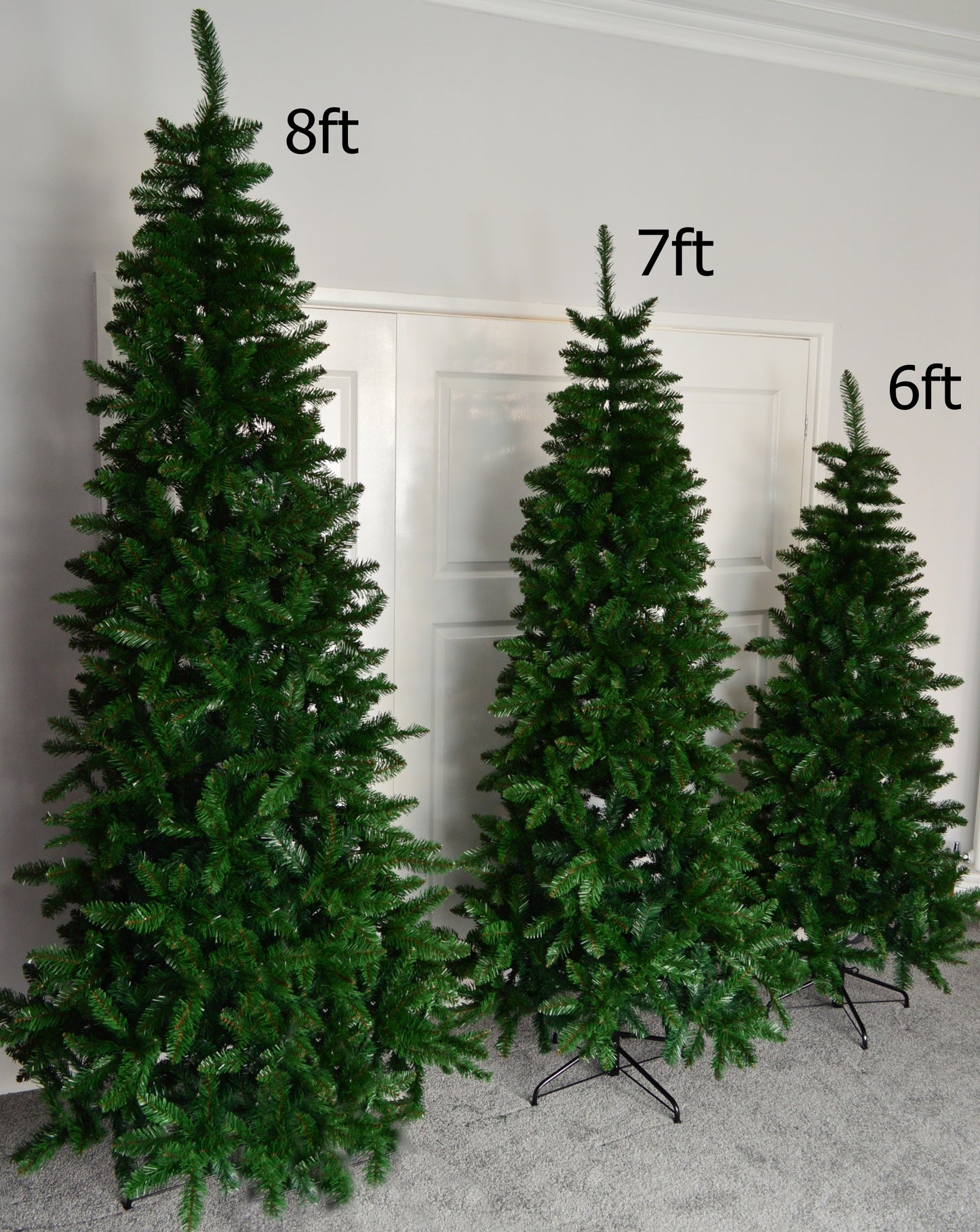 6ft (180cm) Newfoundland Slim (96cm) Pine Christmas Tree with 630 Tips