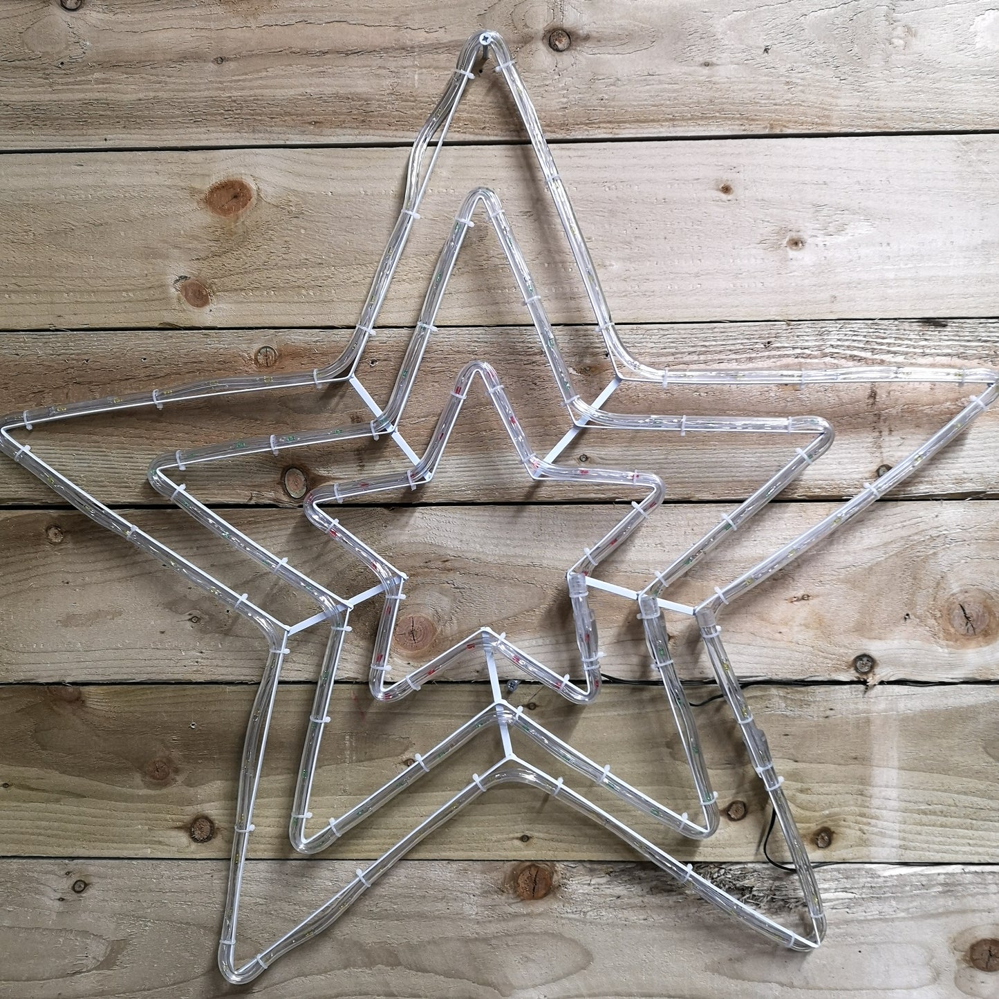 80cm Multicoloured LED Star Ropelight Christmas Decoration 