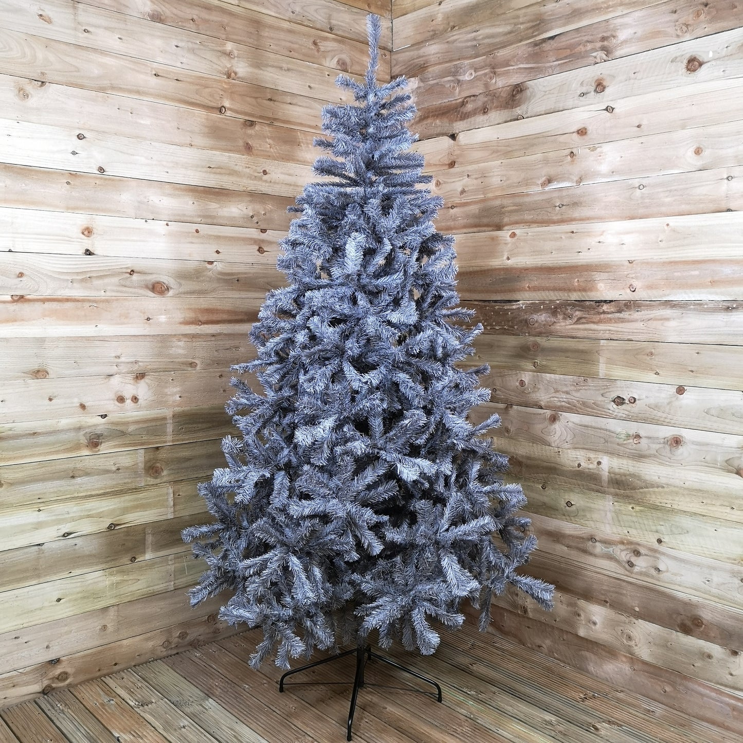 8ft (2.4m) Plain Grey Colorado Spruce Wrapped Christmas Tree 1097 Tips