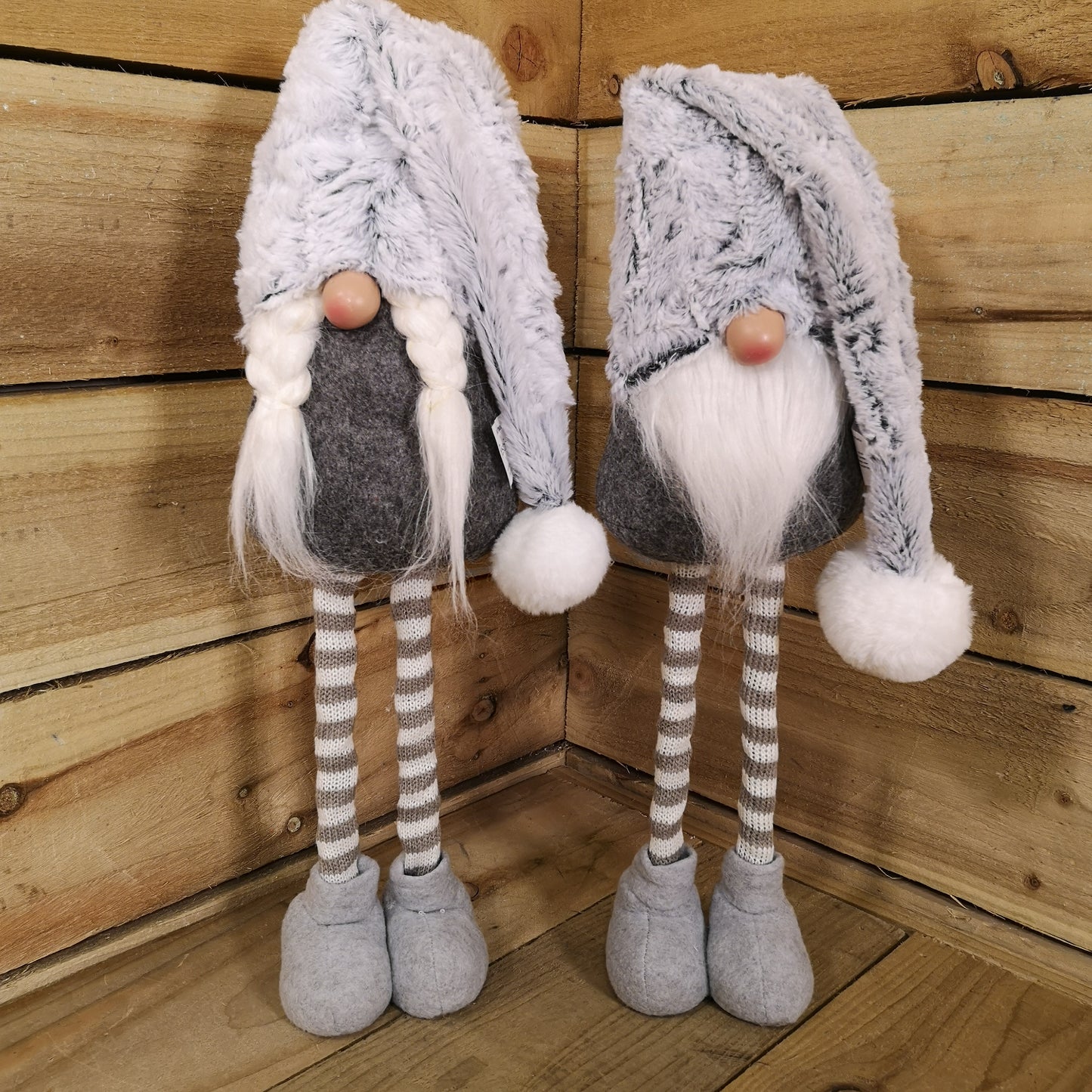 80cm Festive Christmas Extendable Legs Fur Gonk - Choice of Male or Female