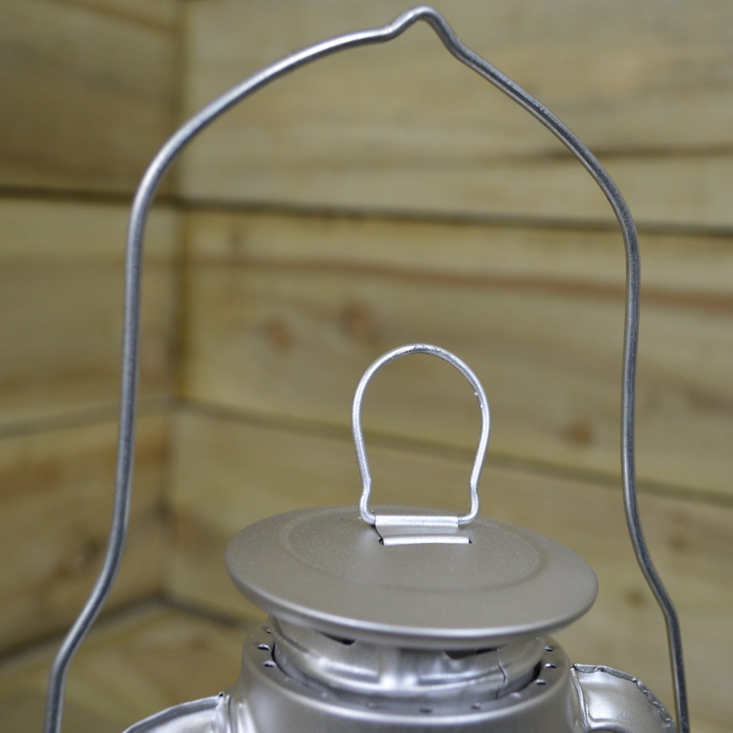 10" Paraffin Hurricane Camping Lantern Light - Silver