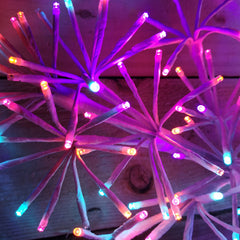 90cm Premier Indoor Outdoor Christmas Starburst Snowflake  LED Light in Rainbow 