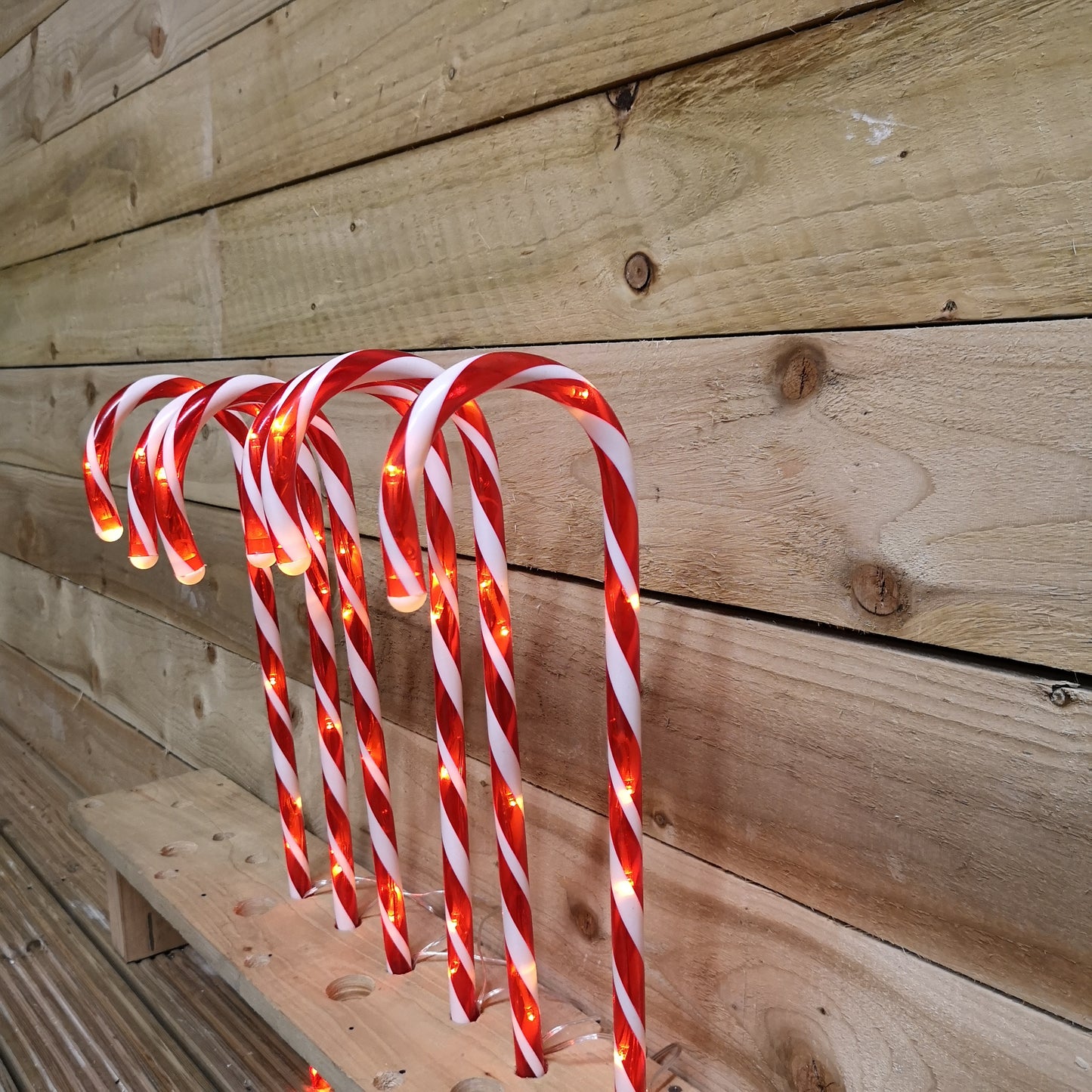 Set of 6 70cm Light up Candy Cane Christmas Decorations