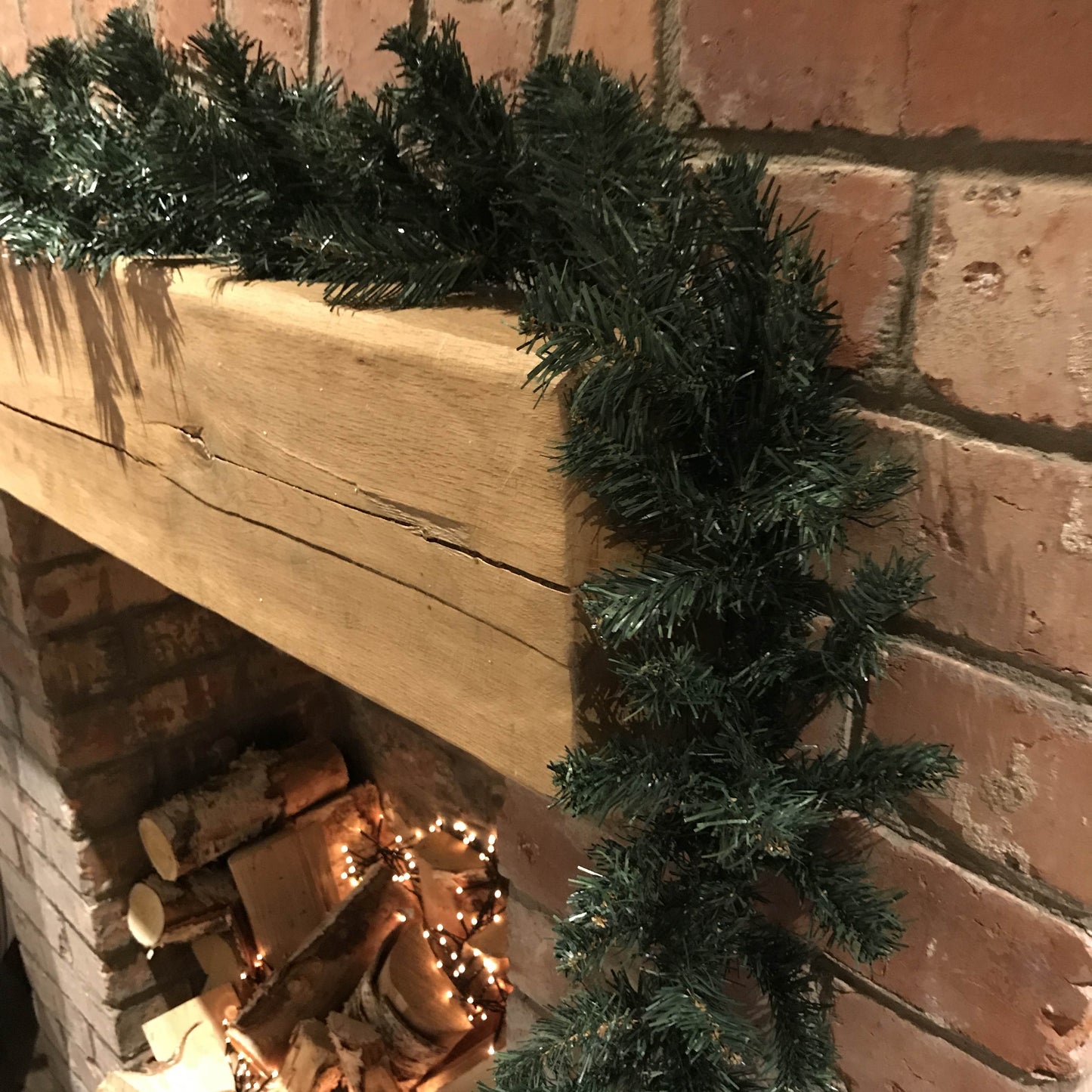 Pack of 4 x 2.7m (9ft) x 20cm Canadian Pine Christmas Garland Plain Green