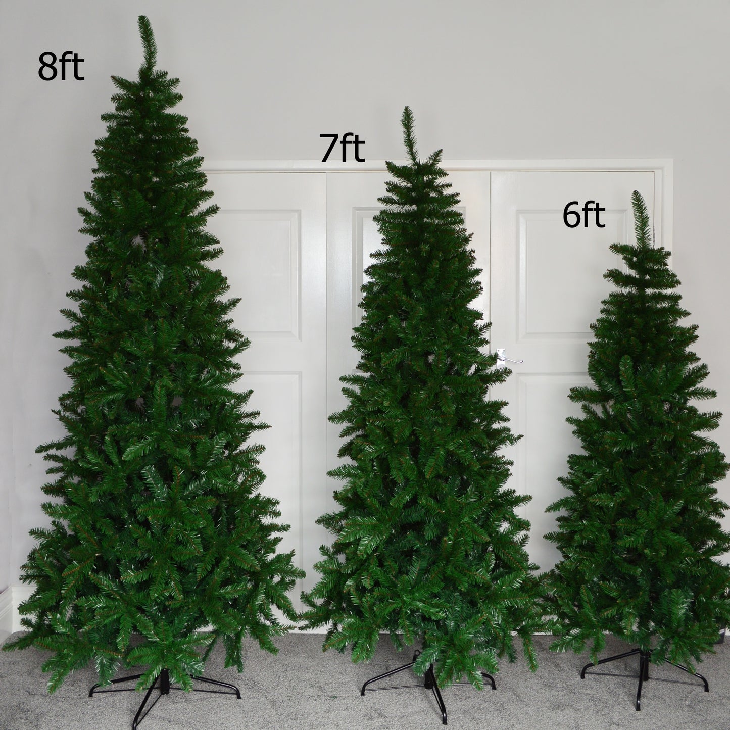 6ft (180cm) Newfoundland Slim (96cm) Pine Christmas Tree with 630 Tips