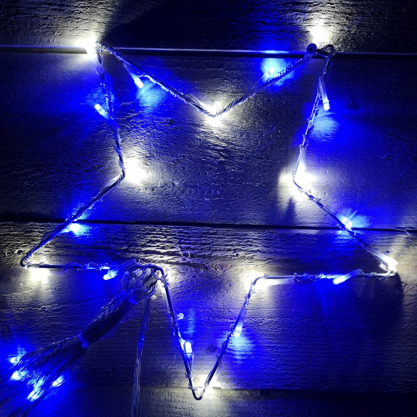 200 LED 3.32m Multifunction Shooting Star Silhouette Christmas Light in Blue & White