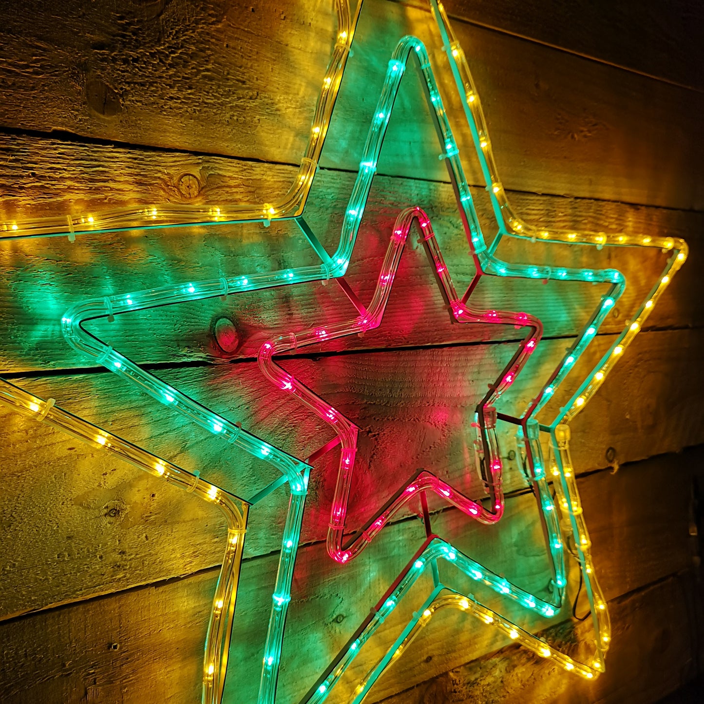 80cm Multicoloured LED Star Ropelight Christmas Decoration 