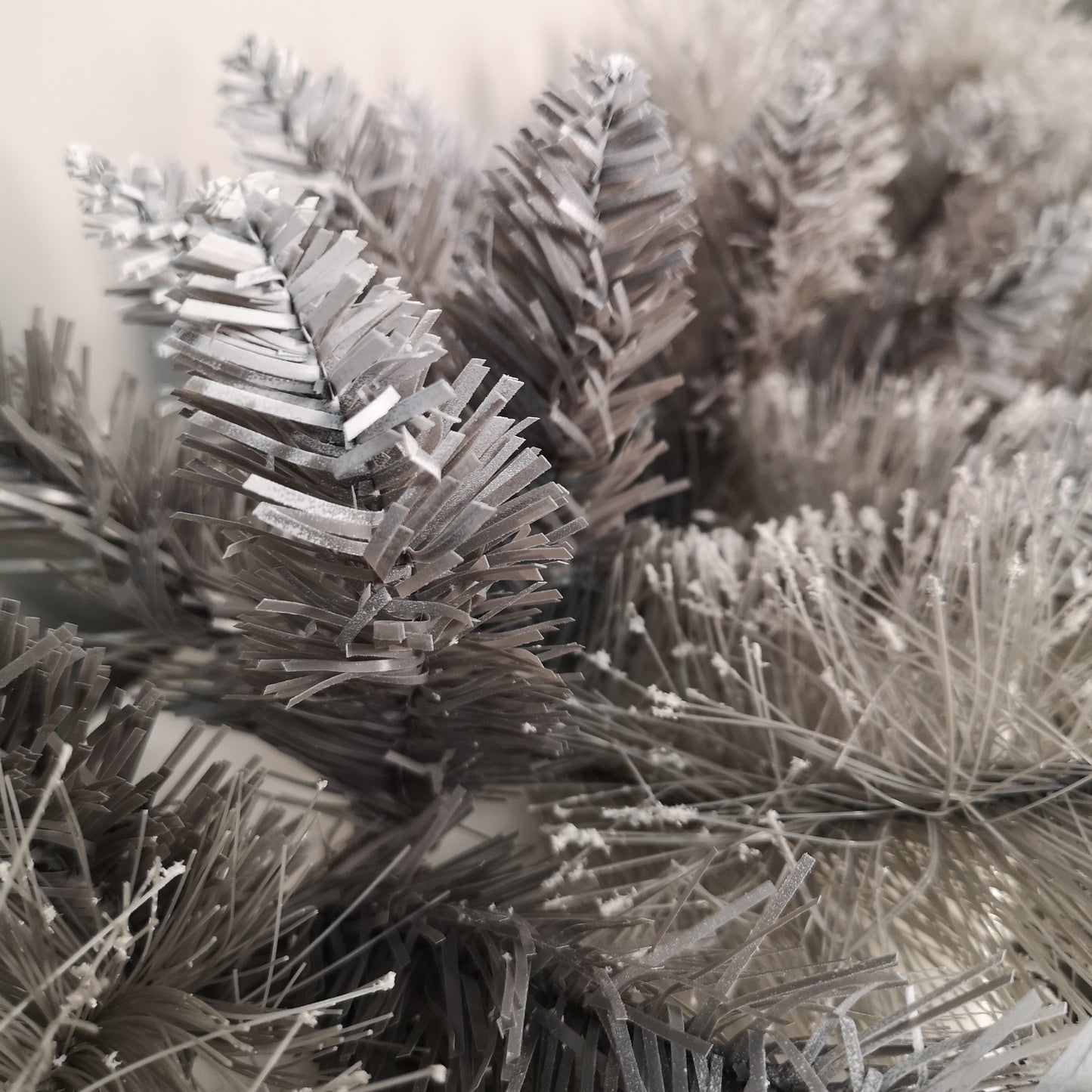 6ft (1.8m) Premier Lightly Flocked Grey Fir Christmas Garland with Mixed Tips