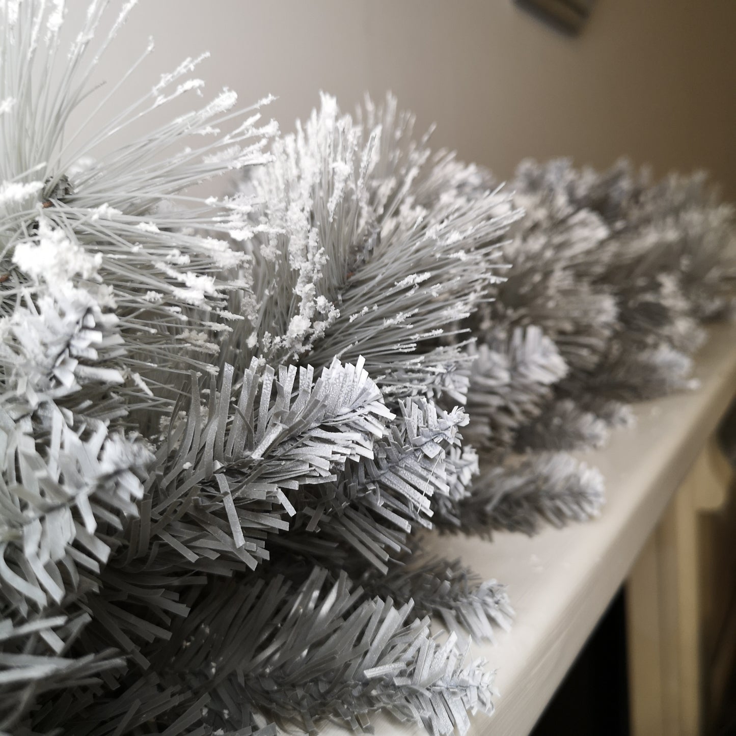 6ft (1.8m) Premier Lightly Flocked Grey Fir Christmas Garland with Mixed Tips