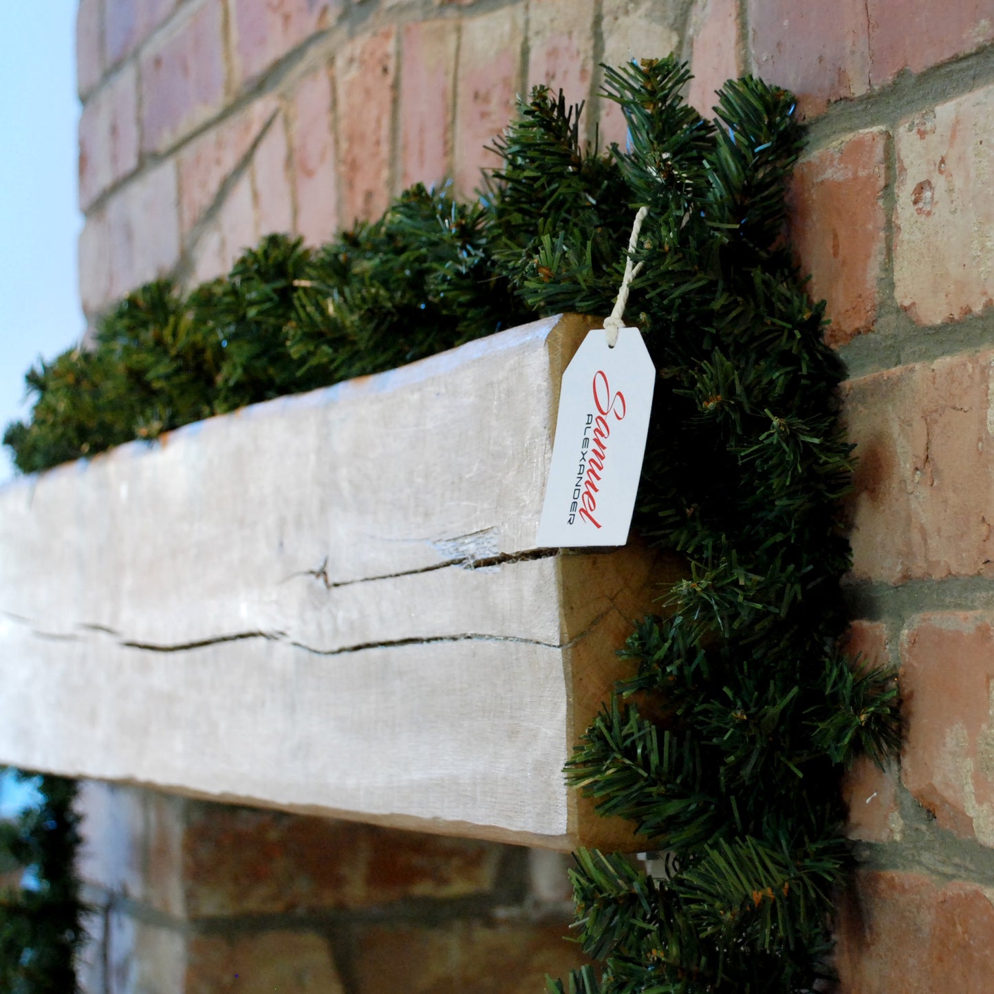 2.7m (9ft) x 20cm Samuel Alexander Pine Christmas Garland Plain Green