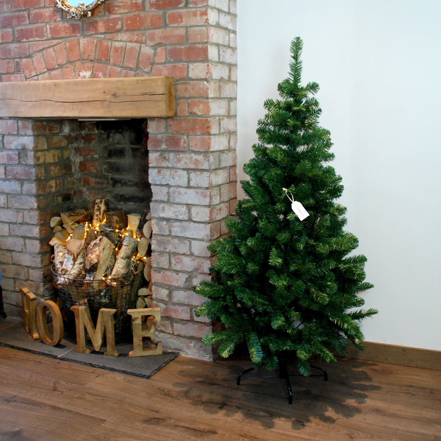 4ft, 5ft, 6ft, 7ft or 8ft Samuel Alexander Christmas Tree in Plain Green