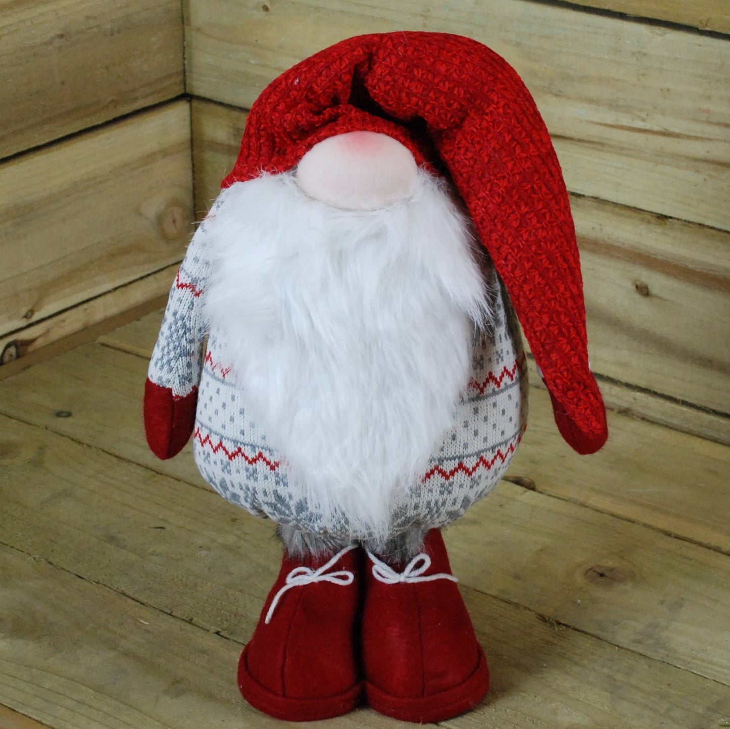 70cm 2 Assorted Christmas Knitted Standing Gonk