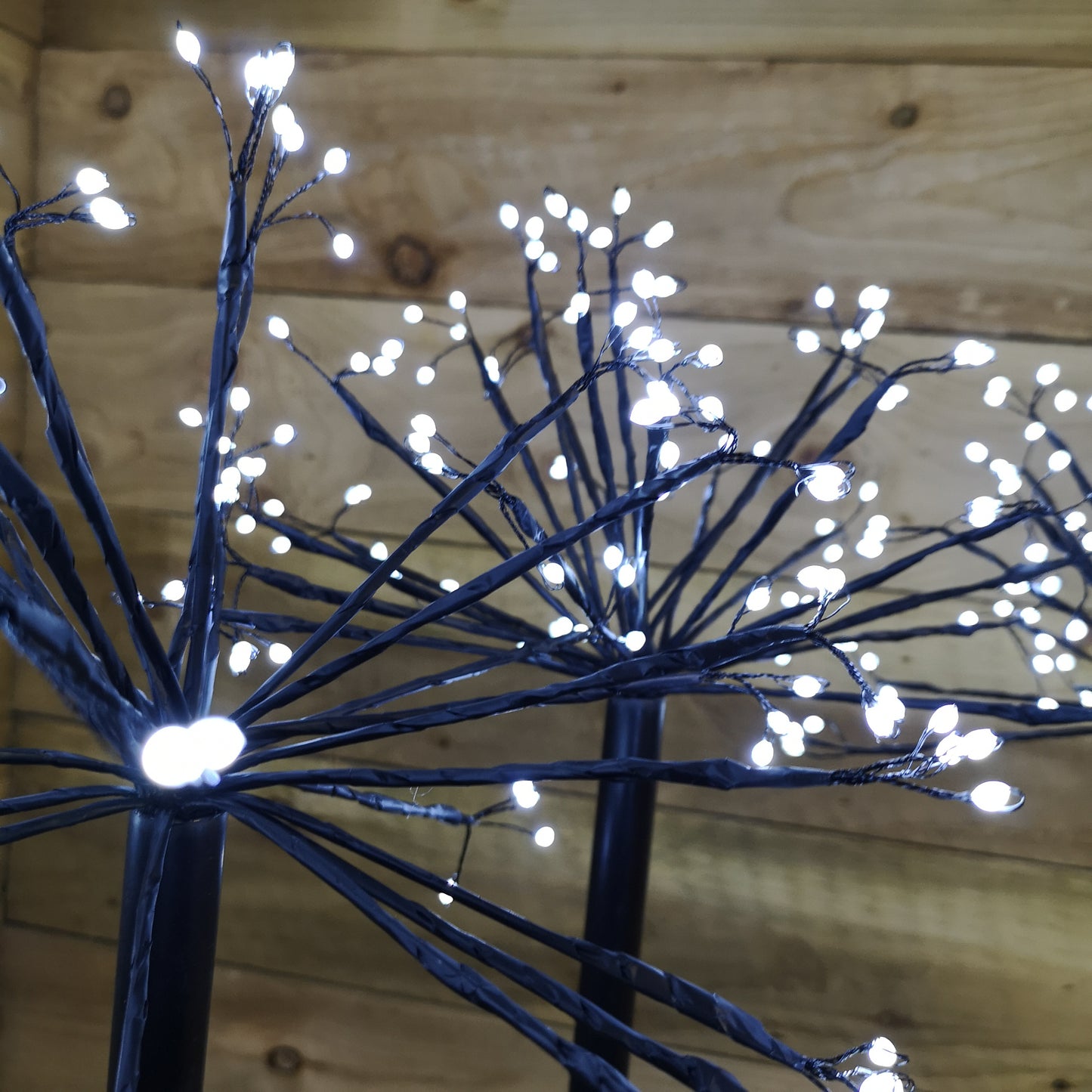 4 x 100cm Cool White Christmas Sputnik Sparkler Path Lights with 400 LEDs