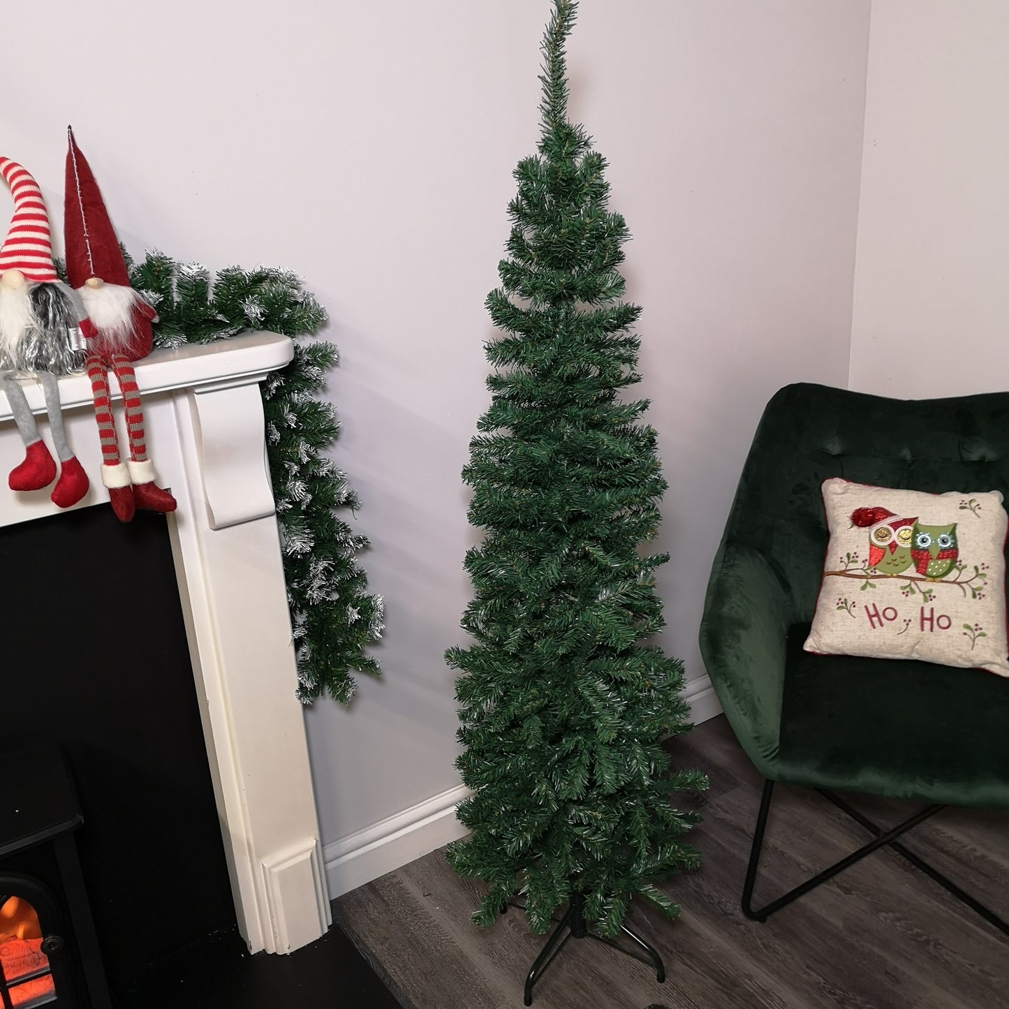 5.5ft (1.7m) Premier Spruce Pine Plain Green Slim Christmas Tree