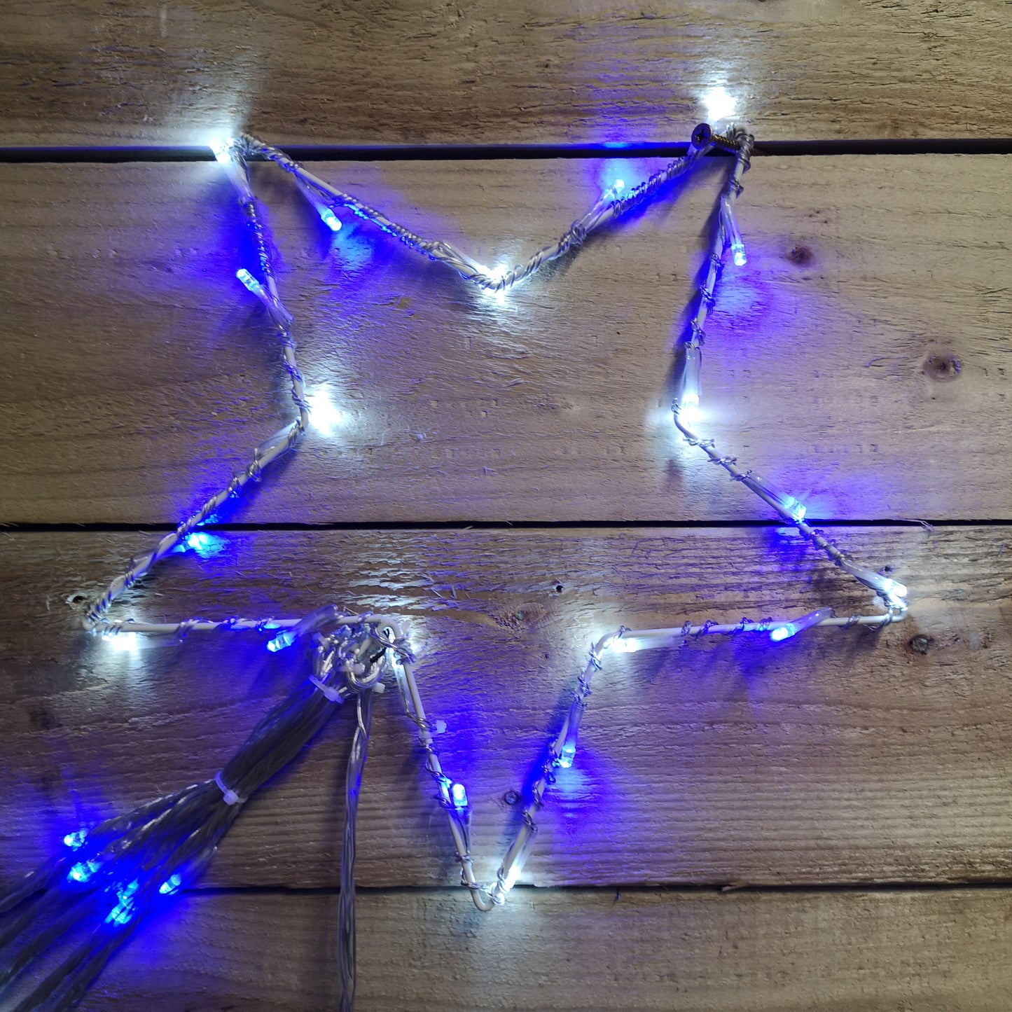 200 LED 3.32m Multifunction Shooting Star Silhouette Christmas Light in Blue & White