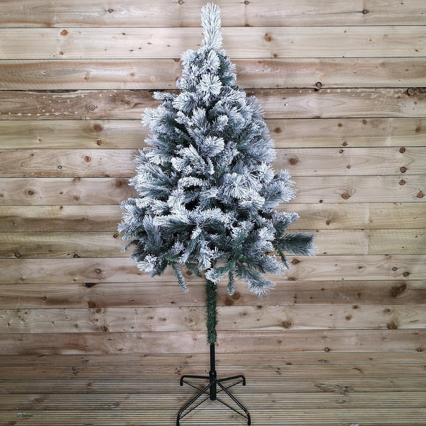 6ft (1.8m) Premier Flocked PVC Space Saving Christmas Parasol Tree with 408 Tips