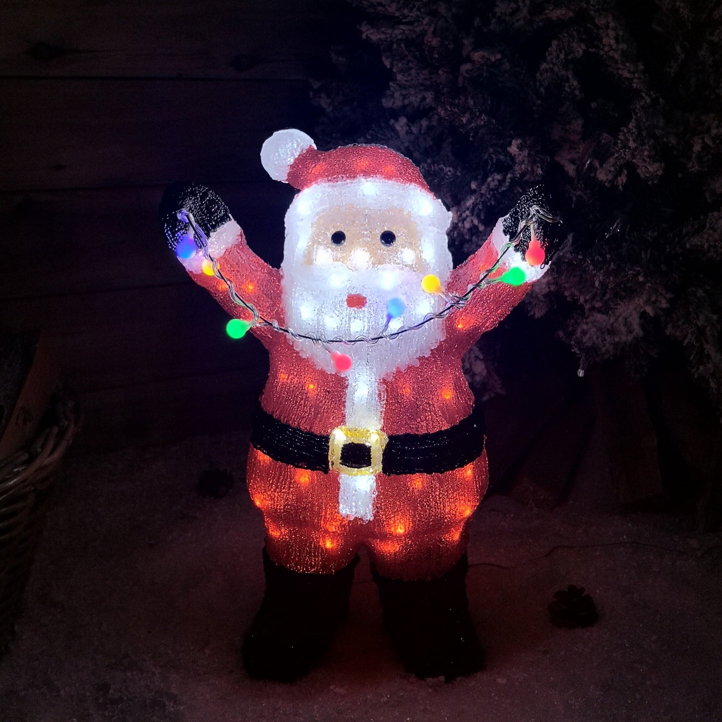 49cm LED Indoor Outdoor Acrylic Santa Christmas Decoration