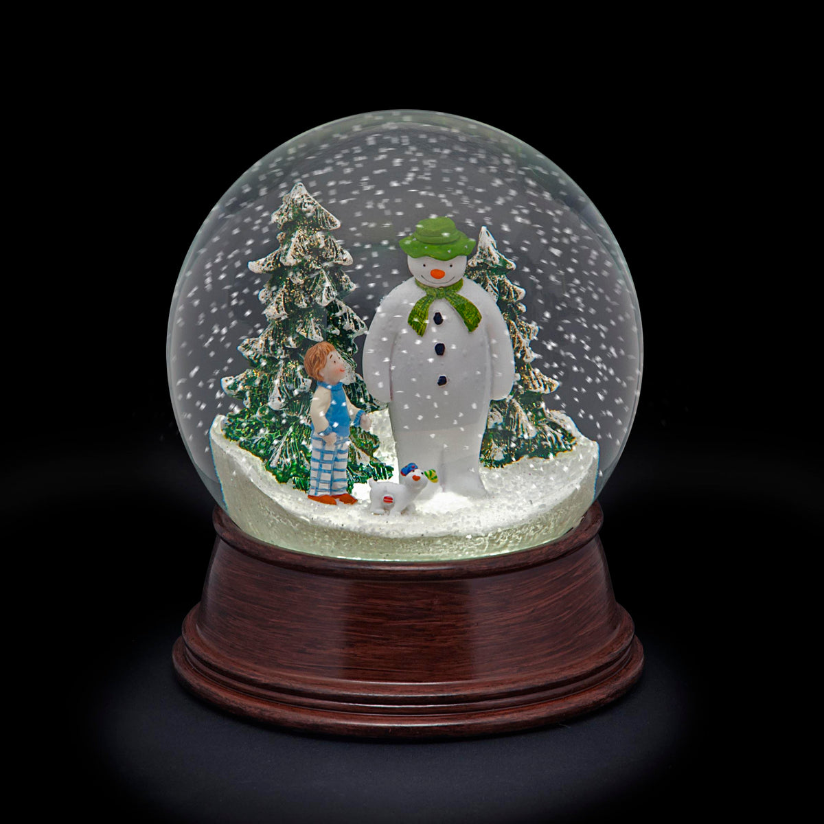 19cm Snowman & Snowdog Christmas Musical Snow Globe with Colour Changi ...