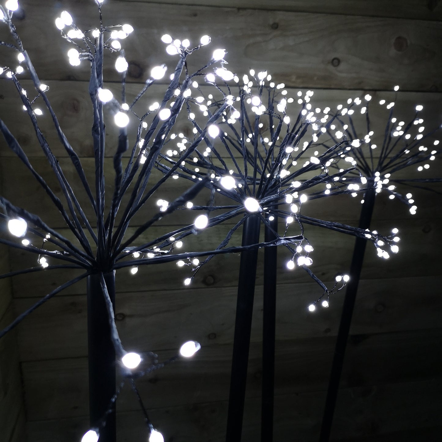 4 x 100cm Cool White Christmas Sputnik Sparkler Path Lights with 400 LEDs