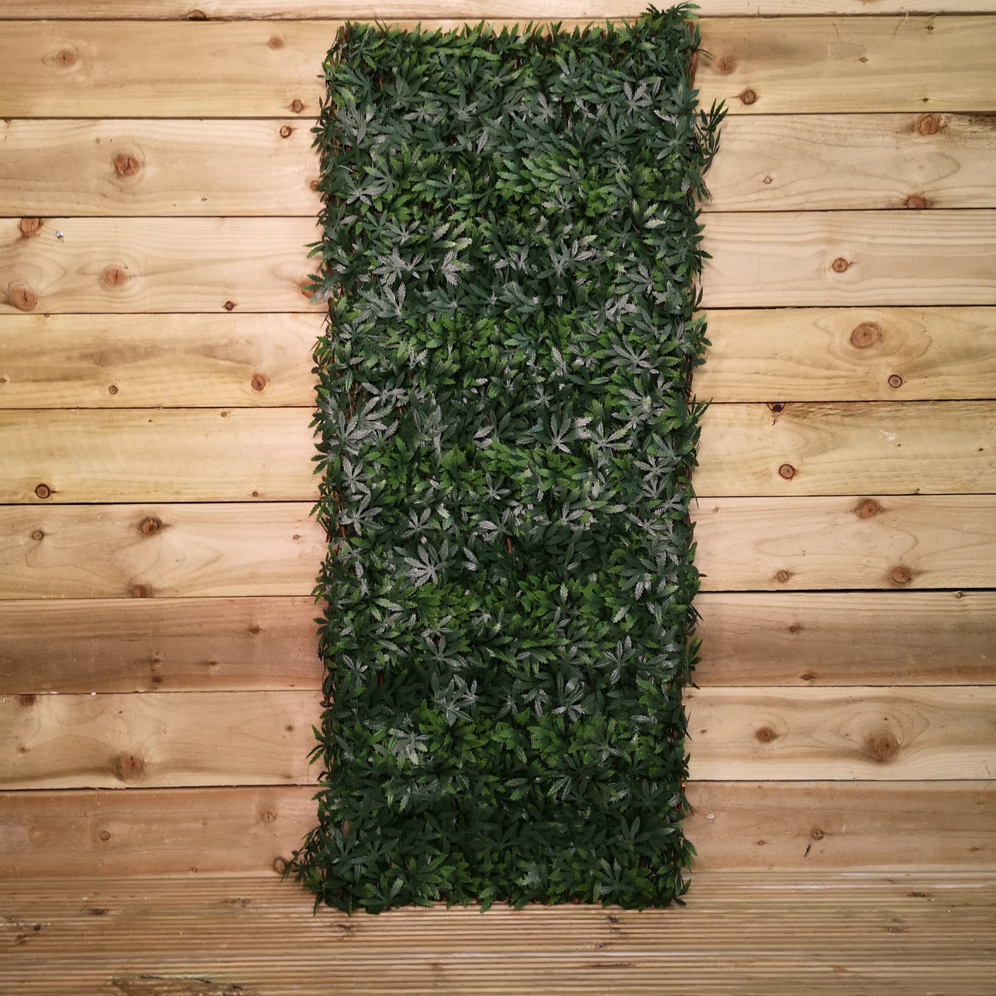 100cm x 200cm Artificial Fence Garden Trellis Privacy Screening Indoor Outdoor Wall Panel - Green Acer