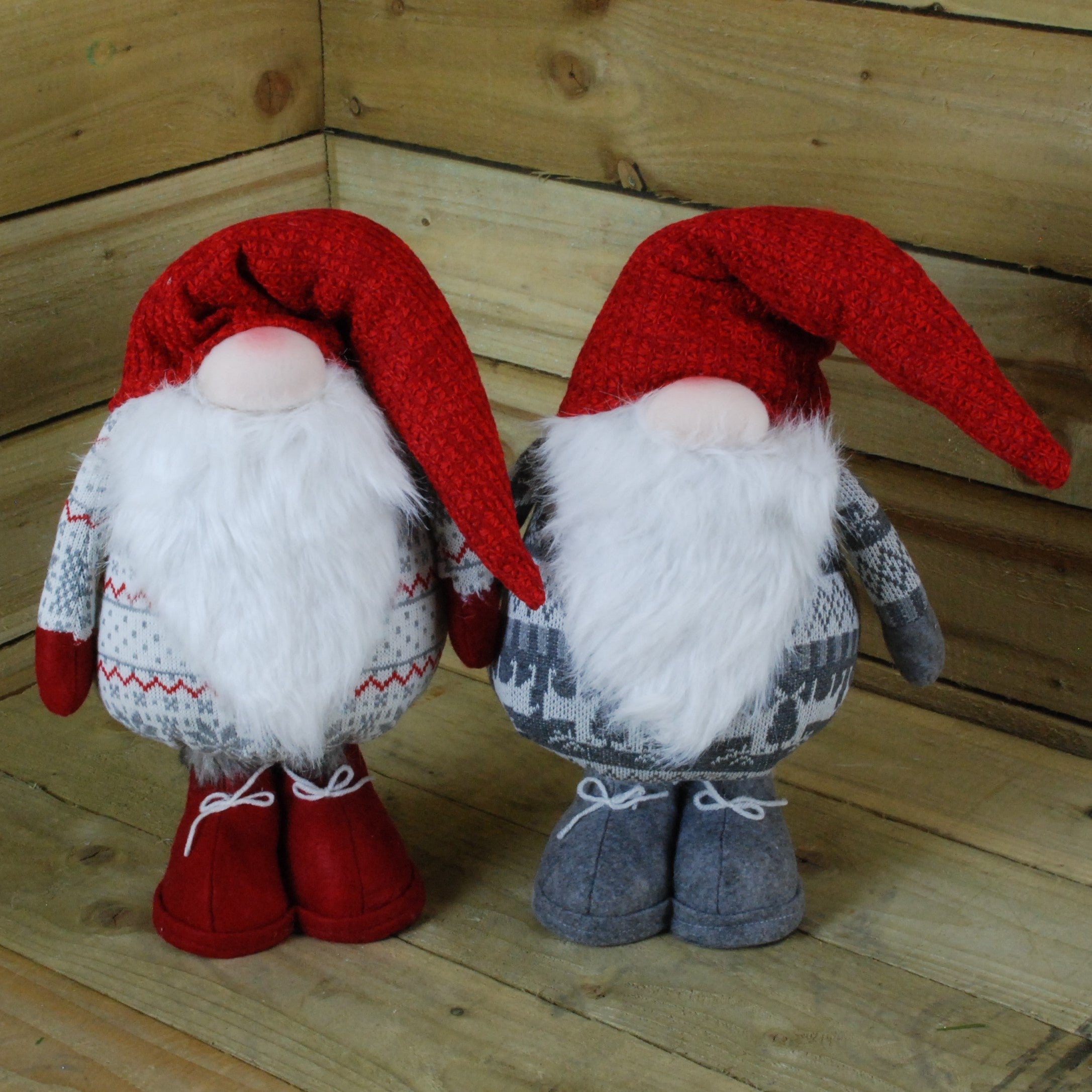 70cm 2 Assorted Christmas Knitted Standing Gonk