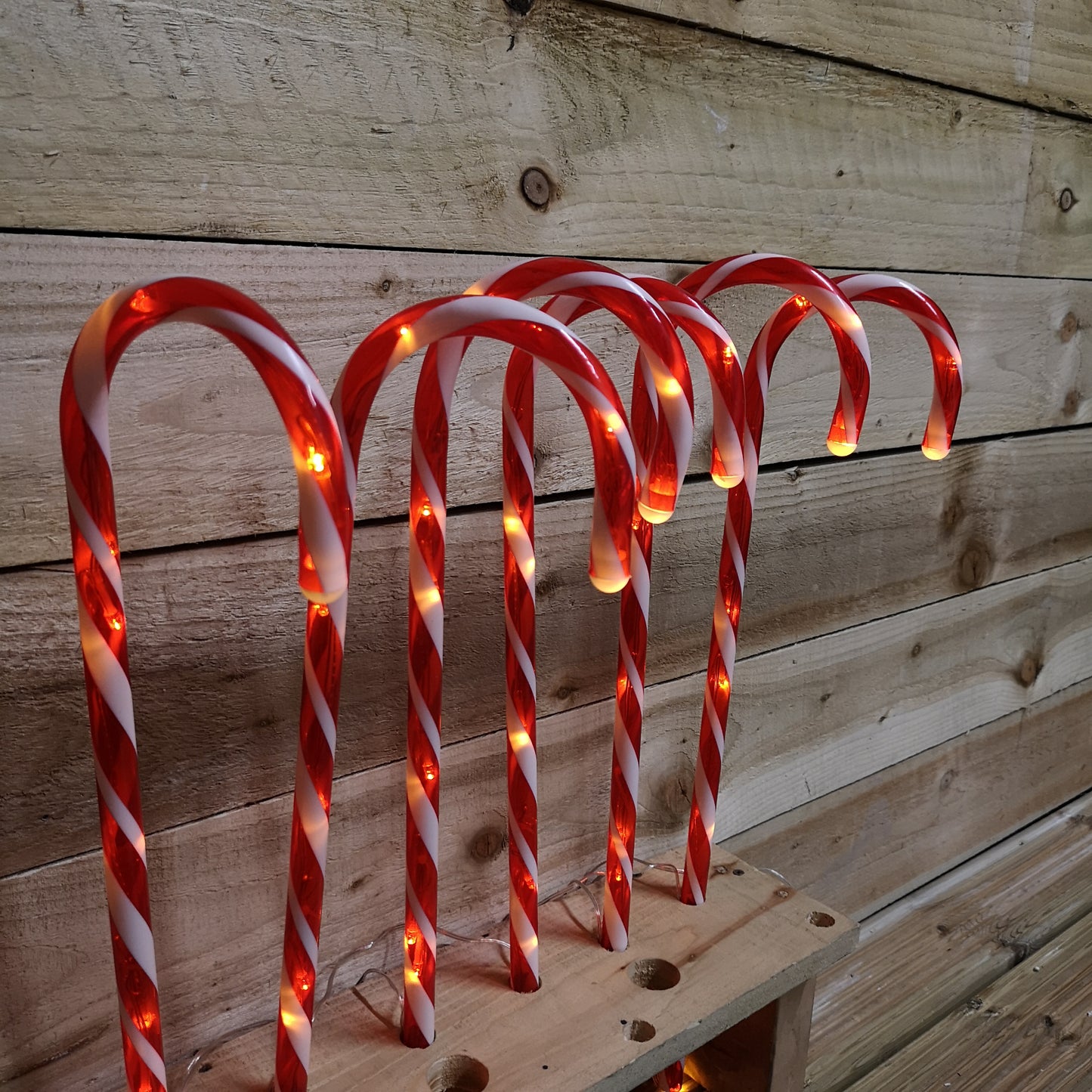 Set of 6 70cm Light up Candy Cane Christmas Decorations