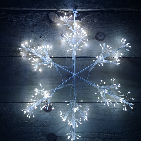 300 LED 40cm Premier Microbrights Snowflake Christmas Silhouette in White