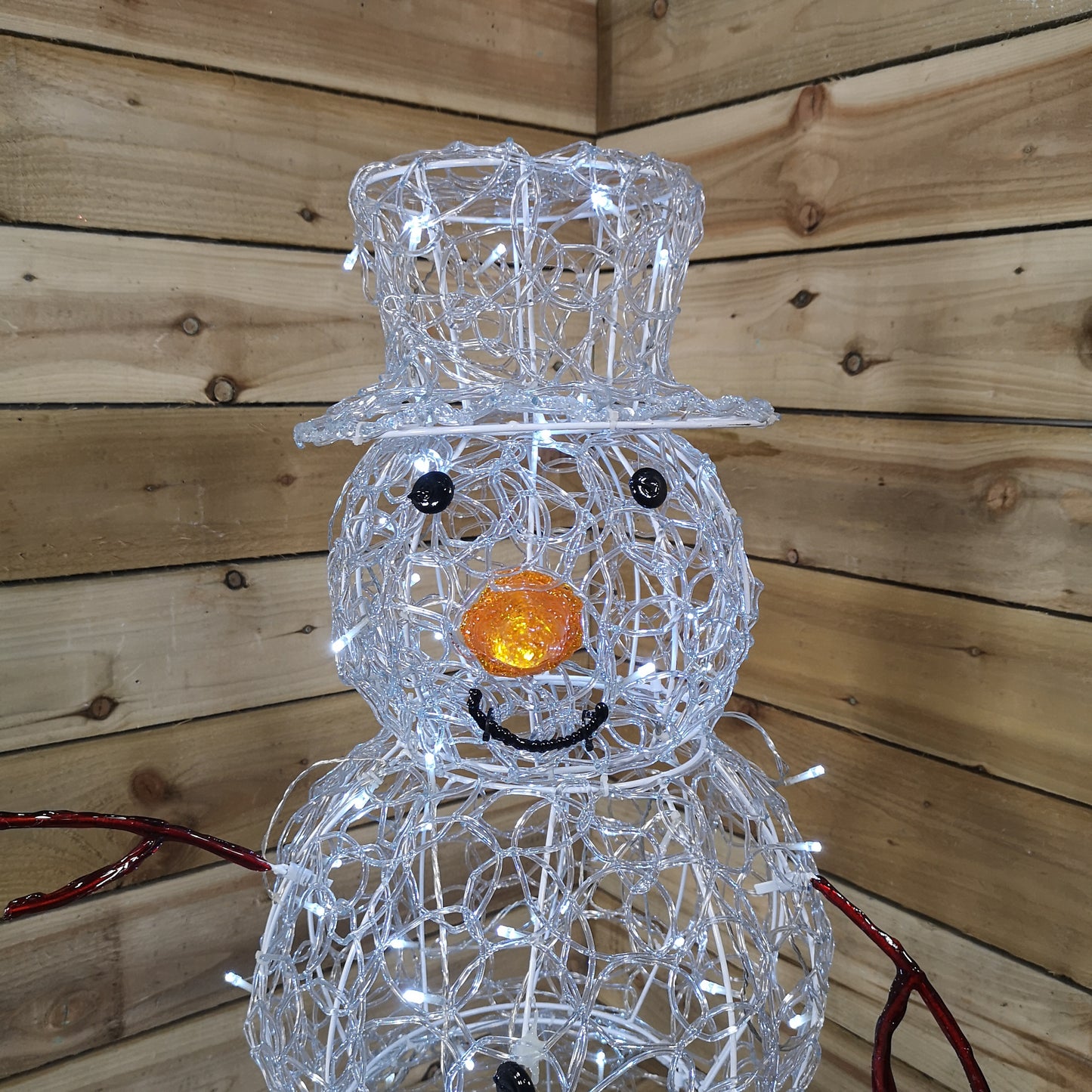 Premier Indoor Outdoor Christmas 90cm Lit Soft Acrylic Snowman With 80 White LED