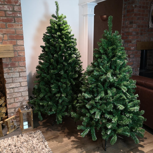 Carson Spruce Green Hinged Festive Luxury Christmas Tree