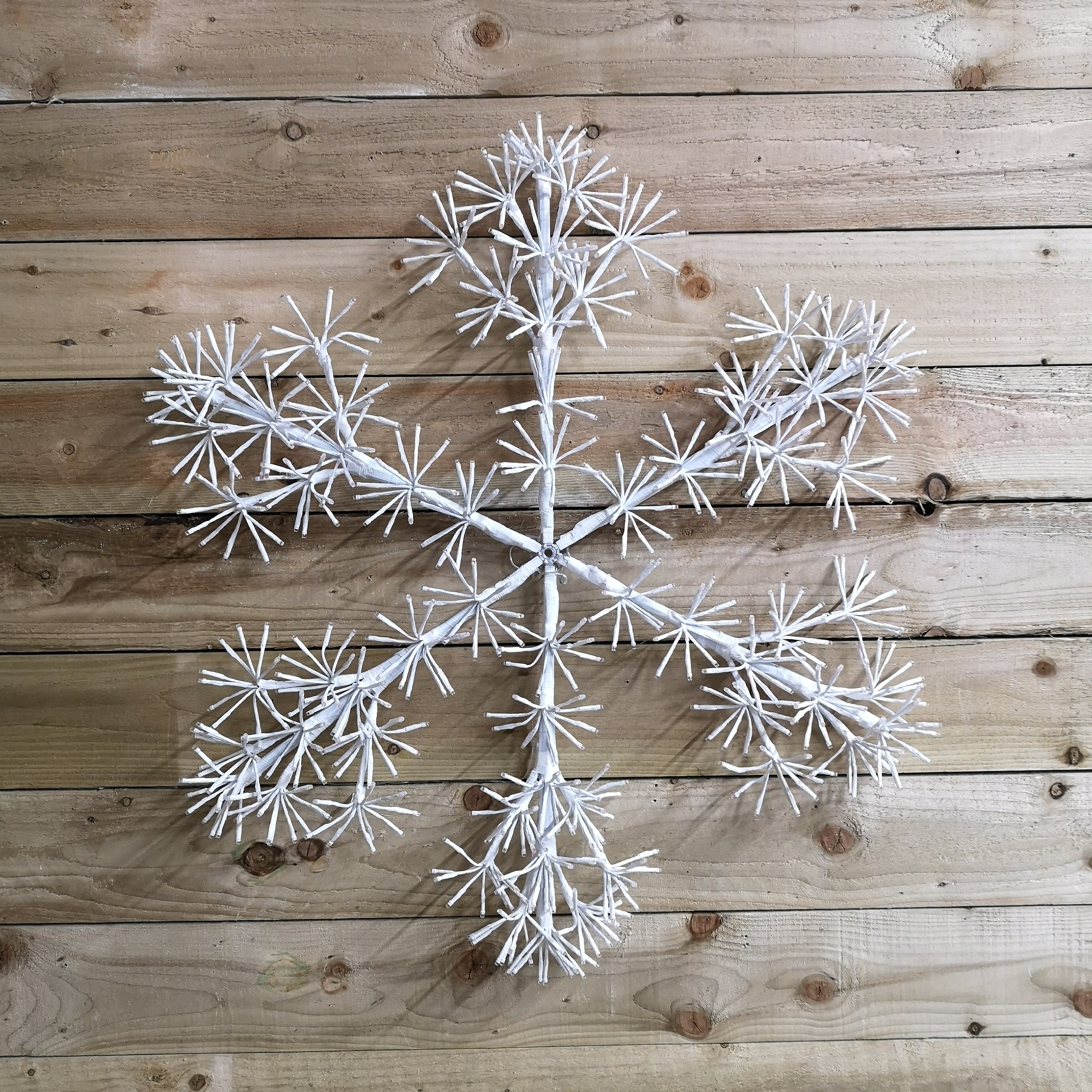 90cm Premier Indoor Outdoor Christmas Starburst Snowflake  LED Light in Rainbow 