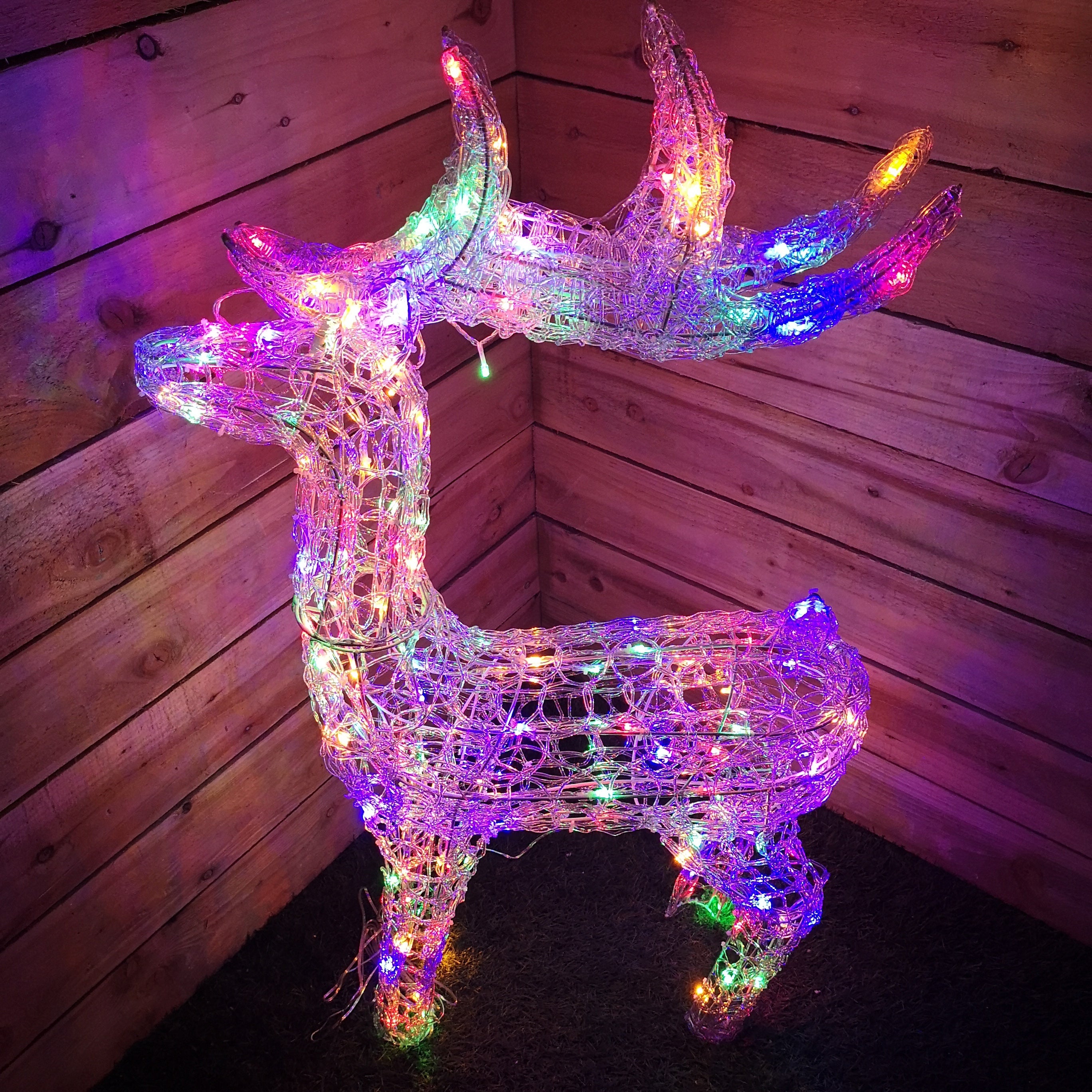 Premier  1.15M Lit Soft Acrylic Christmas Reindeer with 160 Multi LED